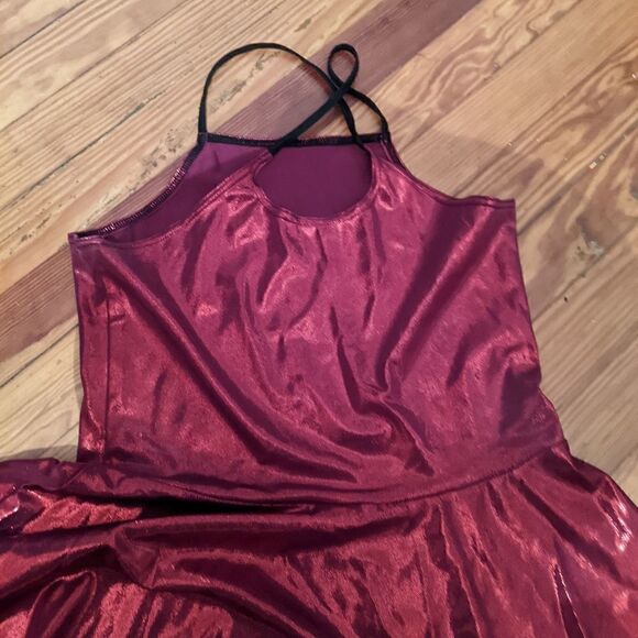 Blackmilk XL Red Shiny Skater Reversible Dress - Picture 5 of 8